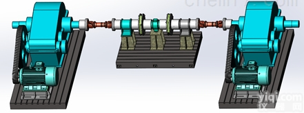 车辆动态试验系列  大功率变速箱总成双联<em>试验台</em>架系统