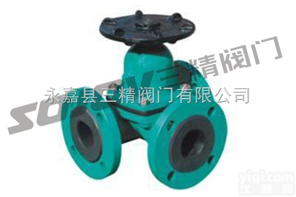 G49J-10  <em>隔膜阀</em>图片系列:G49J<em>三通</em>式衬胶<em>隔膜阀</em>