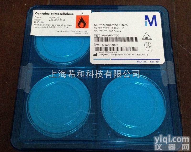 MERCK MILLIPORE HAWP04700  混合<em>纤维素酯</em>过<em>滤膜</em>