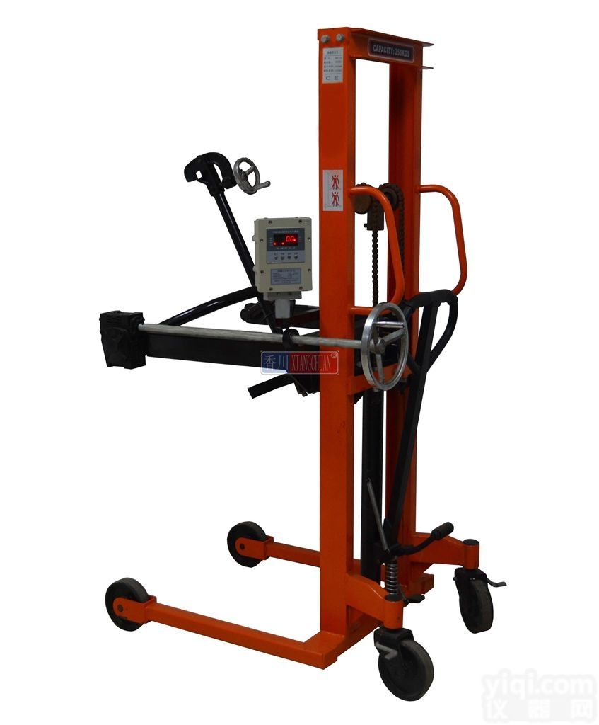 DCS-XC-L  中山直销300kg<em>打印</em>防爆<em>油桶</em>秤<em>手动</em>堆高带旋转