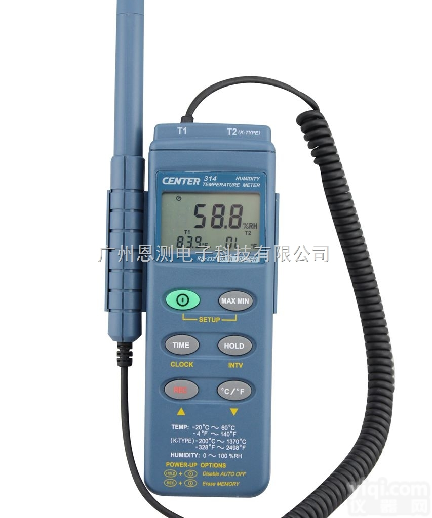 <em>CENTER</em>314  台湾群特 温湿度<em>记录器</em>（RS232双通道） <em>CENTER</em>-314