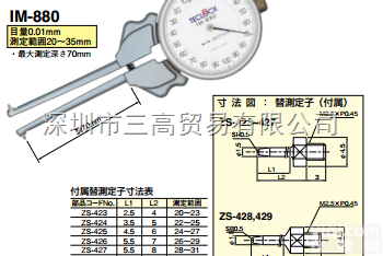 IM-880  <em>日本</em>TECLOCK得<em>乐内</em>侧<em>卡规</em>IM-880<em>卡规</em>