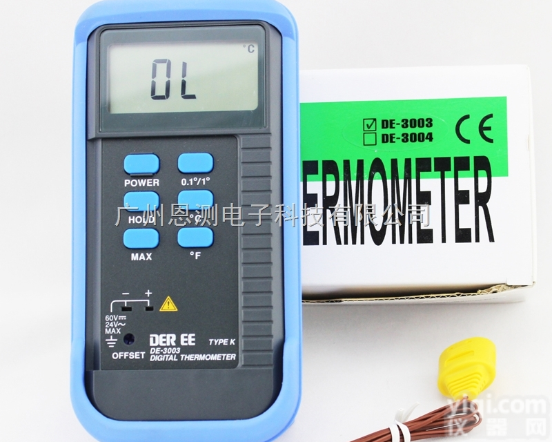 DE-3003  台湾得益 温度表（<em>温度计</em>）（K型探头）DE3003 单通道