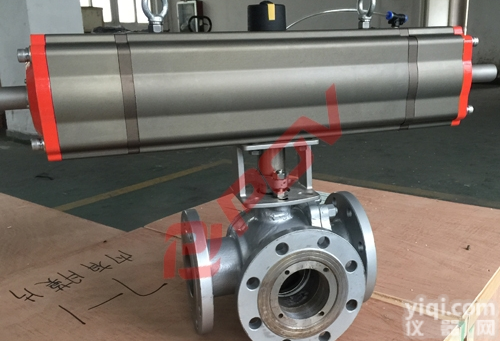 <em>气动</em>三<em>通分</em>流合流<em>阀门</em>，实现3个位置流向T型结构