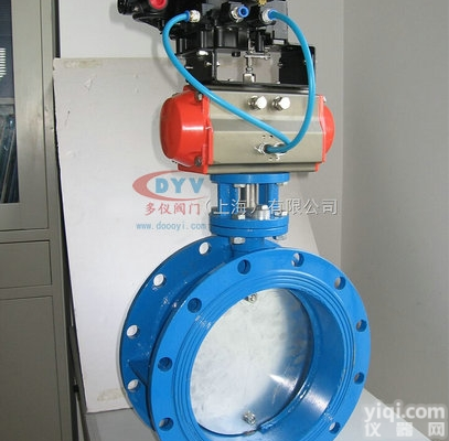 气动法兰蝶阀（D641H-16C） <em>气动硬密封法兰蝶阀</em>