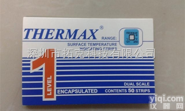 英国THERMAX温度纸单格121度温度纸<em>测温</em>专用<em>感温</em>贴纸