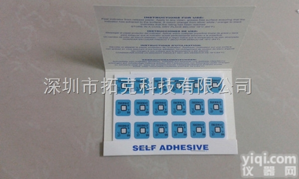 英国THERMAX<em>温度</em>纸 TMC<em>热敏</em><em>温度</em>试纸 单格37度<em>测温</em>纸 <em>温度</em>测...