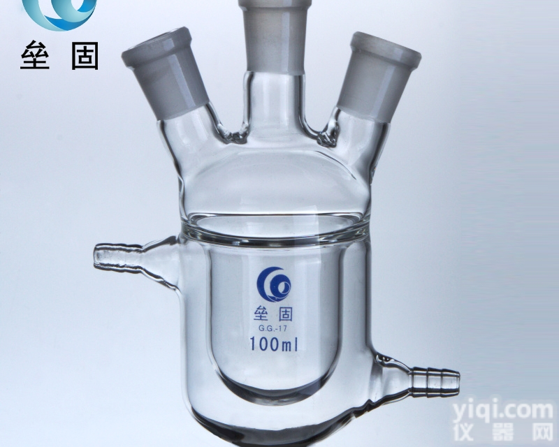 100ml <em>19</em>*<em>19</em>*<em>19</em>  垒固三口夹套反应瓶100ml <em>19</em>*<em>19</em>*<em>19</em> 双层反应器 玻璃夹套反...