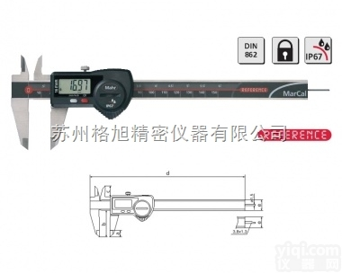 16 EWR IP 67  <em>马尔</em>/Mahr防水<em>数显</em><em>卡尺</em>