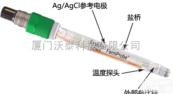 F-285带温度<em>探头</em>和VP接头的<em>发酵</em>pH<em>电极</em>