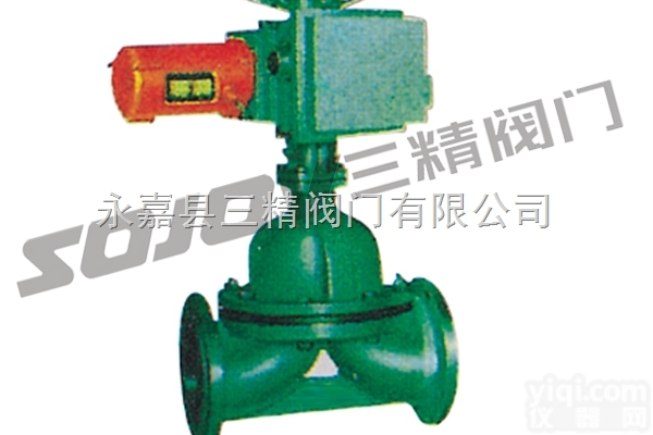 G941J-10  隔膜阀图片系列:G941J<em>电动隔膜阀</em>系列电动衬胶隔膜阀-三精阀门