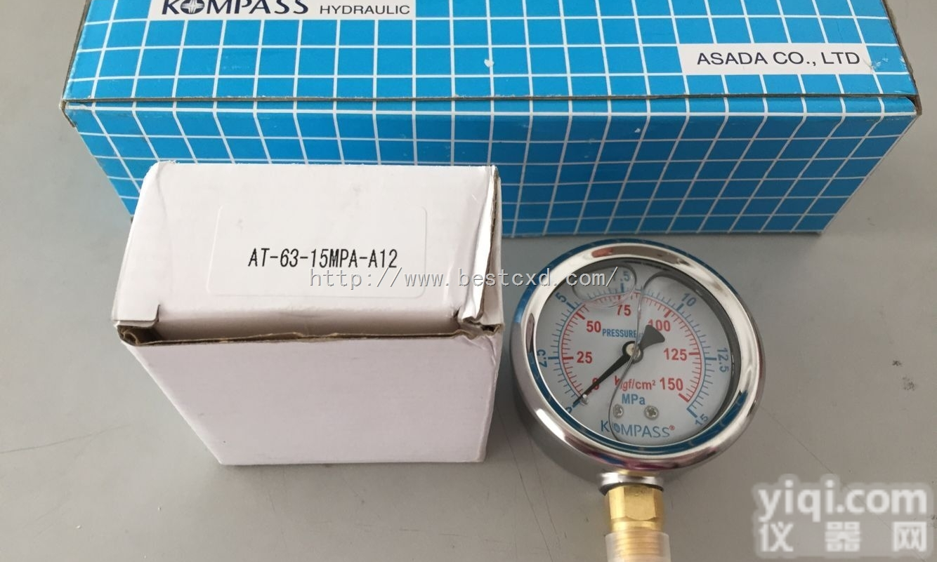 AT-63-15MPA-A12  压力表<em>台湾</em>KOMPASS<em>全新</em>原装