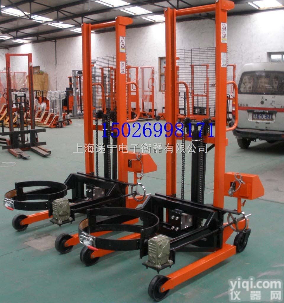 厂家直销工业手动油桶车秤  350kg<em>铁桶</em>倒旋转料<em>电子秤</em> 湖北液压油桶...