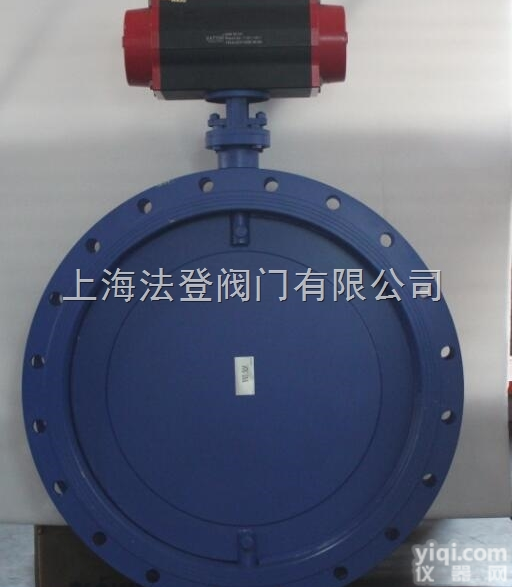 气动碳钢通风<em>大口径</em>进口<em>法兰</em>蝶阀
