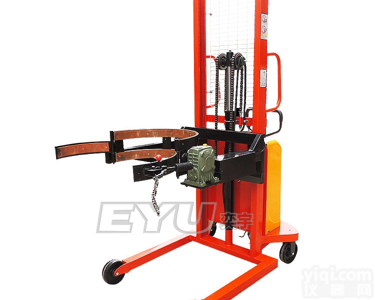 叼嘴式<em>油桶</em>倾倒车<em>电动</em><em>翻转</em>