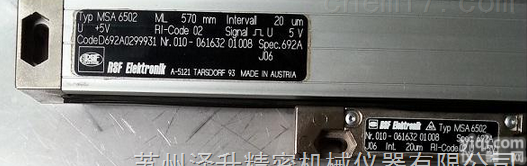 <em>奥地利</em>RSF ELEKTRONIK<em>光栅</em>尺型号MSA6502 ML50M...