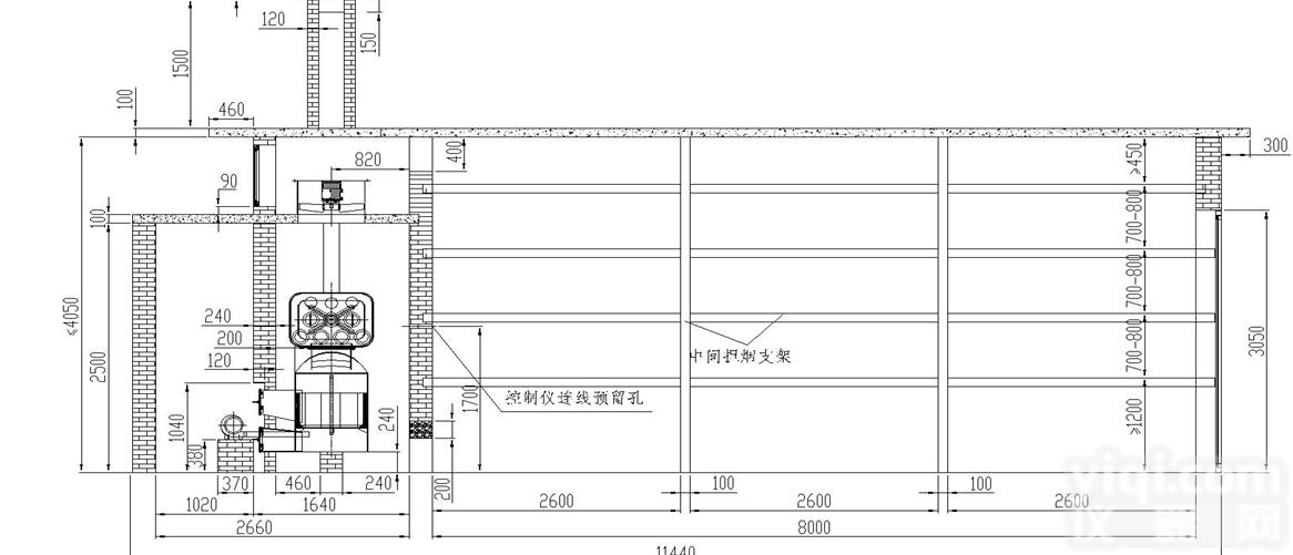 四台密集<em>烤房</em><em>设备</em>与安装尺寸