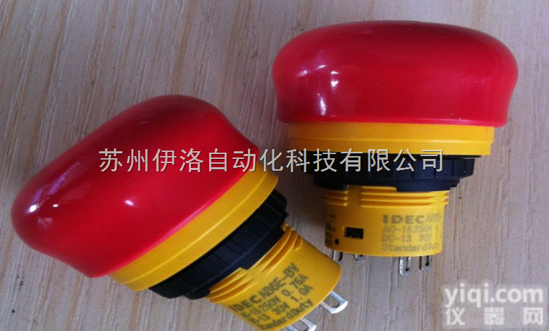 YW1L-A4E10Q4PW  日本和泉<em>按钮</em>,30mm<em>蘑菇</em>头<em>按钮</em>,ABN310G 1常开,自复位 40...