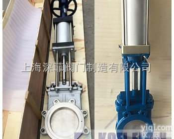 PZ673X  供应PZ673X气动<em>刀闸</em>阀 <em>对夹式</em> 法兰式