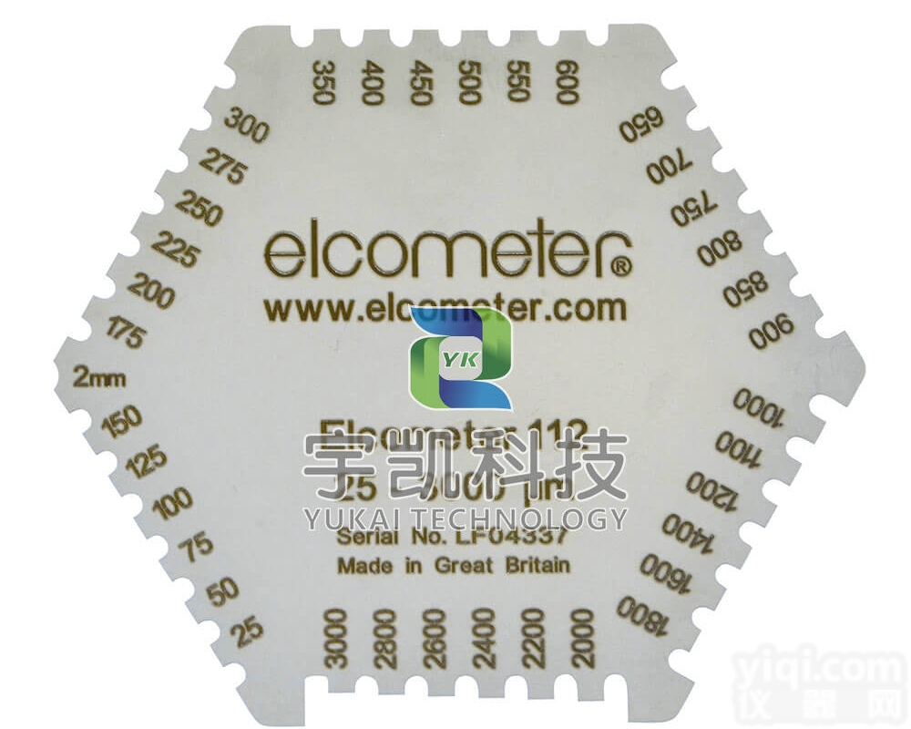 英国易高<em>Elcometer</em> 112AL/112/<em>3236</em><em>六角</em>湿膜梳 湿...