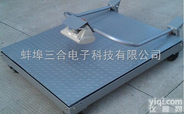 3吨移动式电子地磅，3t<em>带轮</em>子<em>手推</em>地磅