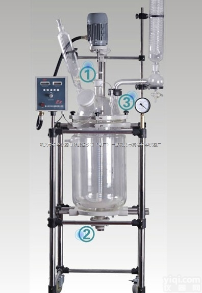 <em>出口型</em>YHGSF-20L  <em>巩义</em>予华双层玻璃反应釜YHGSF-20L