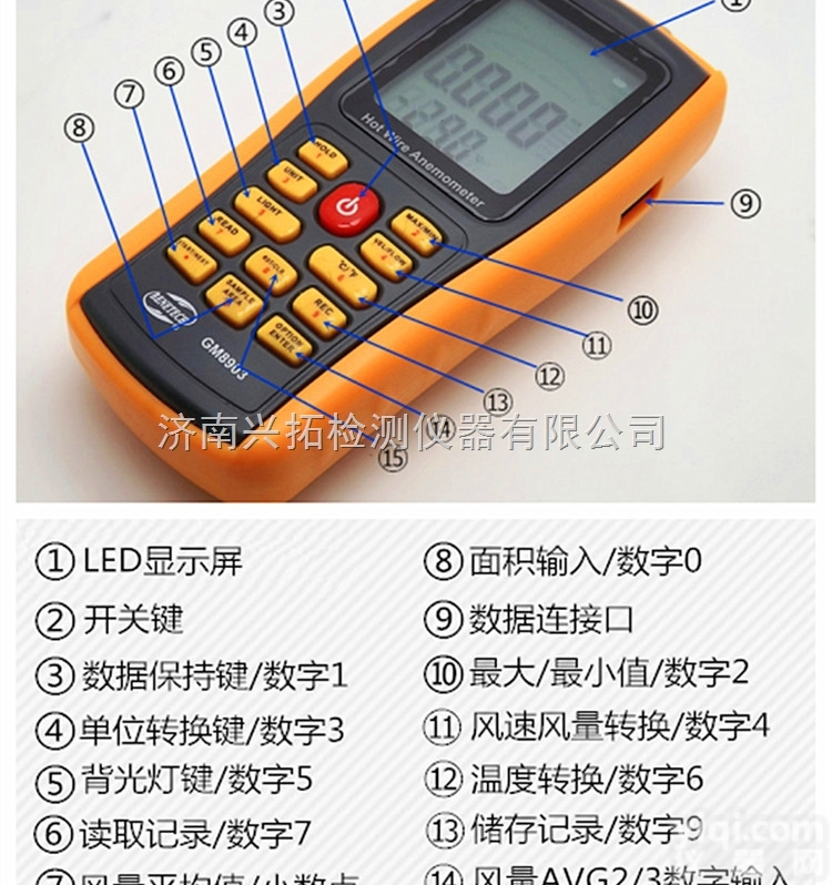 GM8903  标智热敏式风速仪风<em>量仪</em>GM8903高精度微风测量<em>风速计</em>风<em>量计</em>测风仪