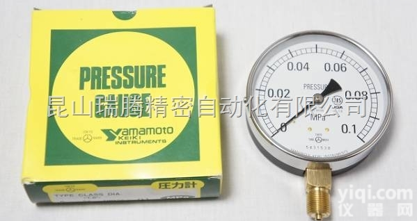 AT-G3/8-100x0.1MPa  <em>山本</em>计器普通型<em>压力计</em>（表）Yamamoto Keiki