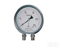 双波纹管结构全不锈钢<em>差压</em><em>压力表</em><em>CYW</em>-150B