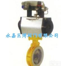 ZSHWF气动衬氟法兰<em>蝶阀</em>厂家型号<em>尺寸</em>图纸
