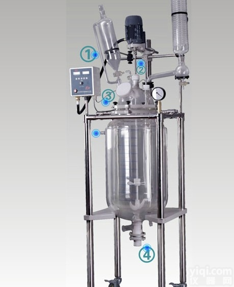 YSFT-100L  予华仪器ZG<em>名优产品</em>专业生产双层玻璃反应釜