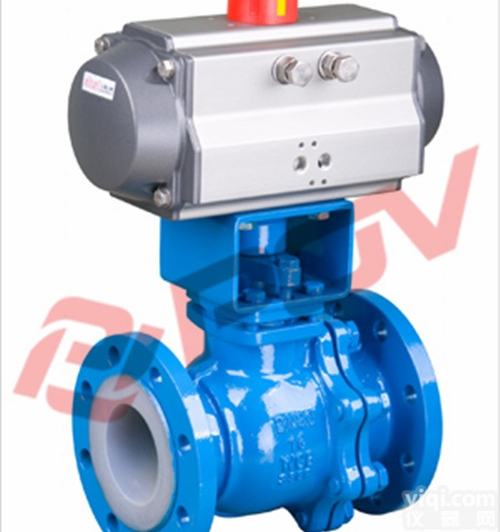 Q641F  <em>耐酸碱</em>防腐<em>球阀</em>配气动执行器