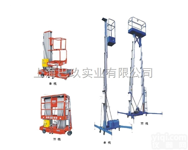 <em>SJYL</em>铝合金高空作业平台_双桅柱液压<em>升降平台</em>原理