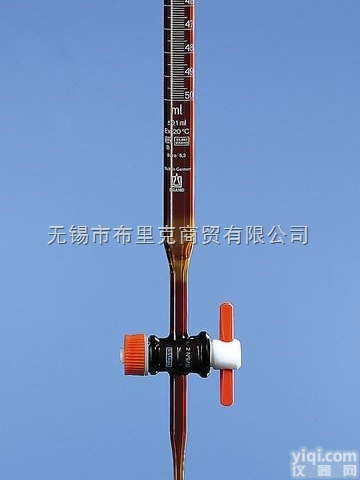 <em>普兰德</em>SILBERBRAND<em>棕色</em>玻璃直滴型<em>滴定管</em>