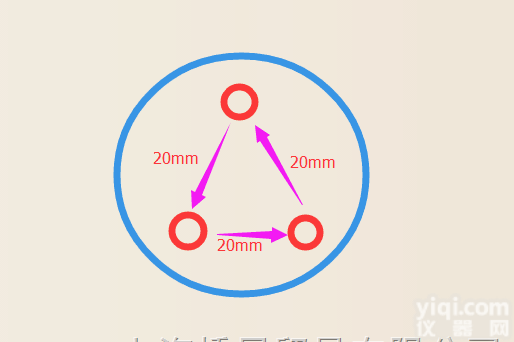 三角形<em>琼脂</em><em>打孔器</em>10mm孔径3孔<em>打孔器</em>间距20mm
