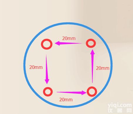 正方形<em>琼脂</em><em>打孔器</em>10mm孔径4孔<em>打孔器</em>间距20mm