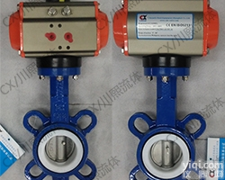 <em>气动</em>耐腐<em>蝶阀</em>/对夹式<em>四氟</em><em>蝶阀</em>