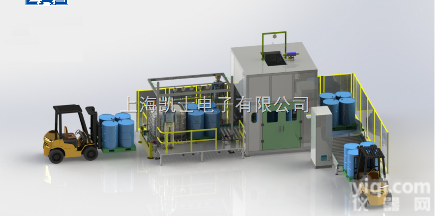 四工位全自动定量<em>大桶</em><em>灌装设备</em>，200L<em>大桶</em>灌装机，上海凯士公司