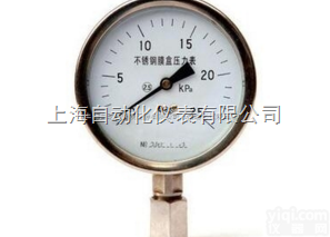 YE系列<em>不锈钢</em><em>膜盒</em><em>压力表</em>