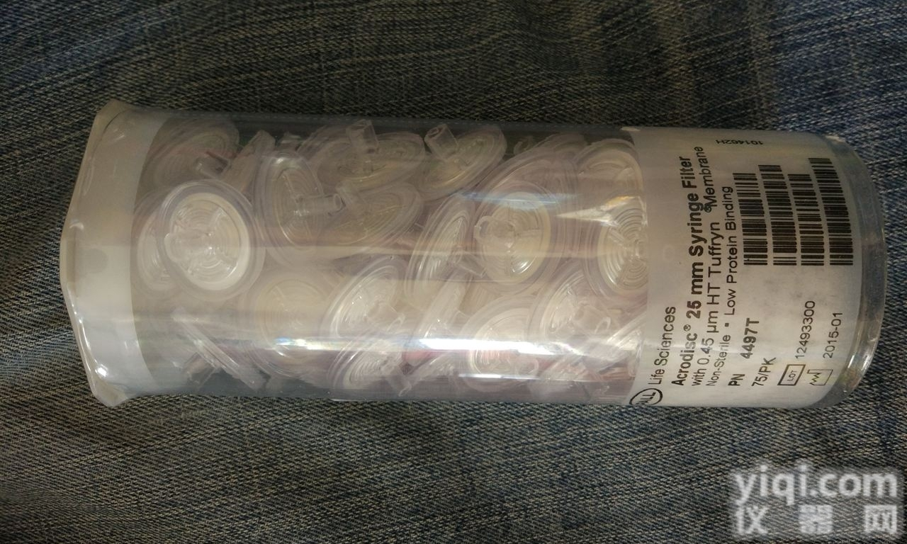 Pall滤器货号4497 Acrodisc针头<em>过滤器</em>0.45μm <em>25</em>...