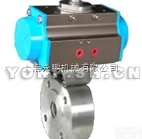 永鹏Q671F<em>超短</em>型<em>对夹式</em>气动<em>球阀</em>