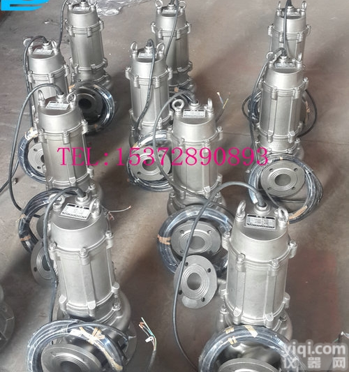 65WQP25-7-1.5  304不锈钢排污泵 WQ<em>潜污泵</em><em>价格</em> 无堵塞潜水泵厂家