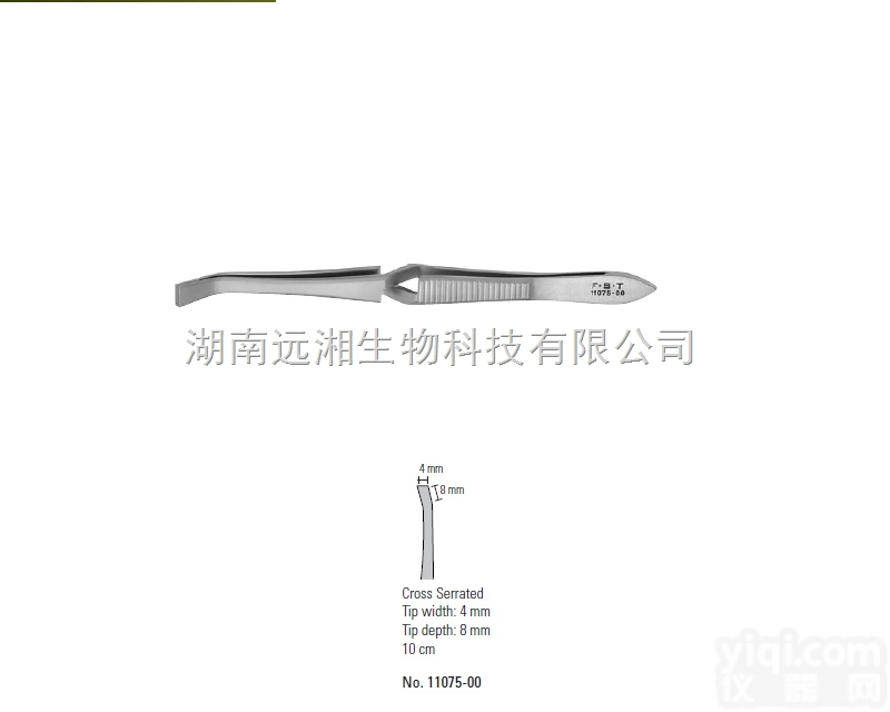 交叉型组织夹持镊 FST<em>镊子</em>11075-00 组织夹持<em>镊子</em> <em>组织镊</em>子