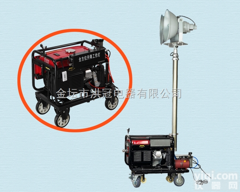 SW6110B  自动升降LED移动<em>照明车</em>4X100W带<em>发电</em>机