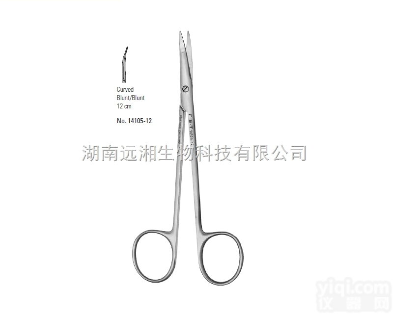 FST精细剪14105-12 Shea精细剪 <em>动物</em>精细剪刀 <em>解剖</em>剪刀
