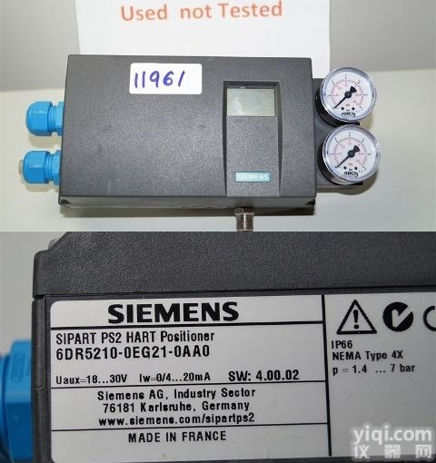 6DR5010-0NN00-0AA0  西门子阀门<em>定位器</em>价格公道<em>特价</em>