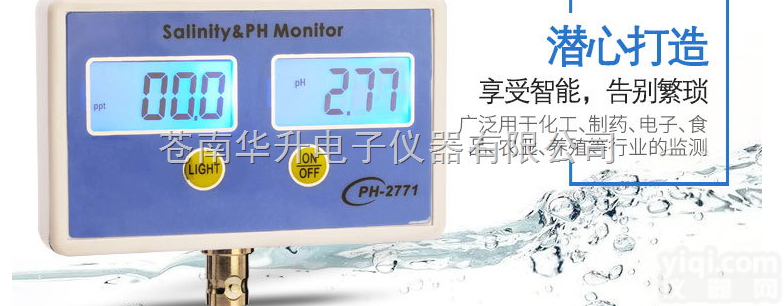 <em>华升</em>二合一在线PH<em>盐度</em><em>检测仪</em>PH-2771
