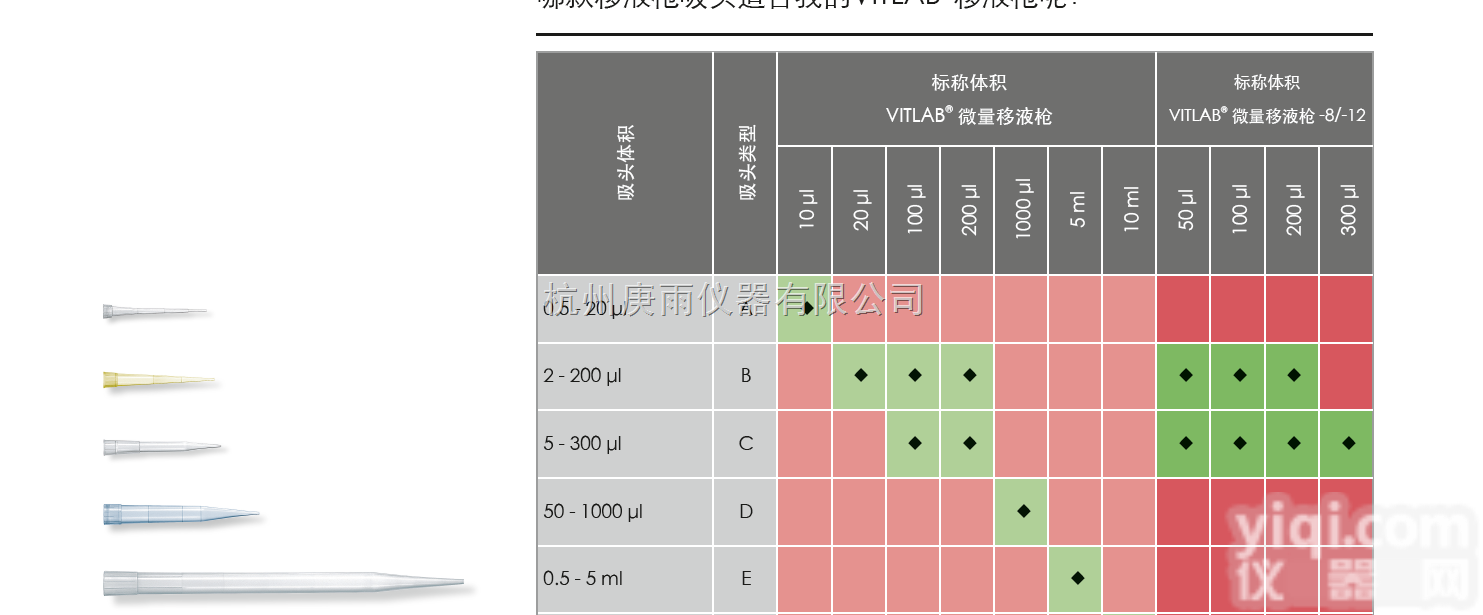 <em>VITLAB</em>  <em>德国</em>进口移液枪头，PP