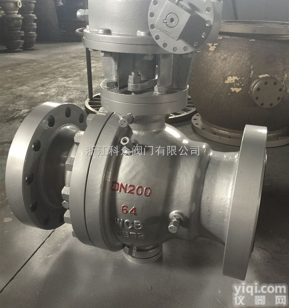 Q347Y-64C涡轮<em>高压</em>硬密封<em>固定</em>球阀DN200