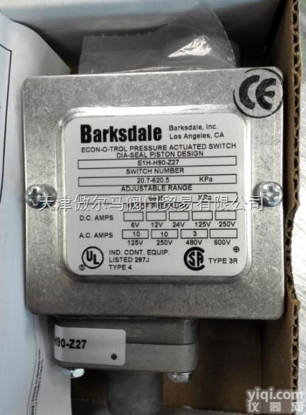 Barksdale  <em>美国</em>巴士德Barksdale压力开关 <em>流量仪表</em> 液位仪表 温度仪表 传...